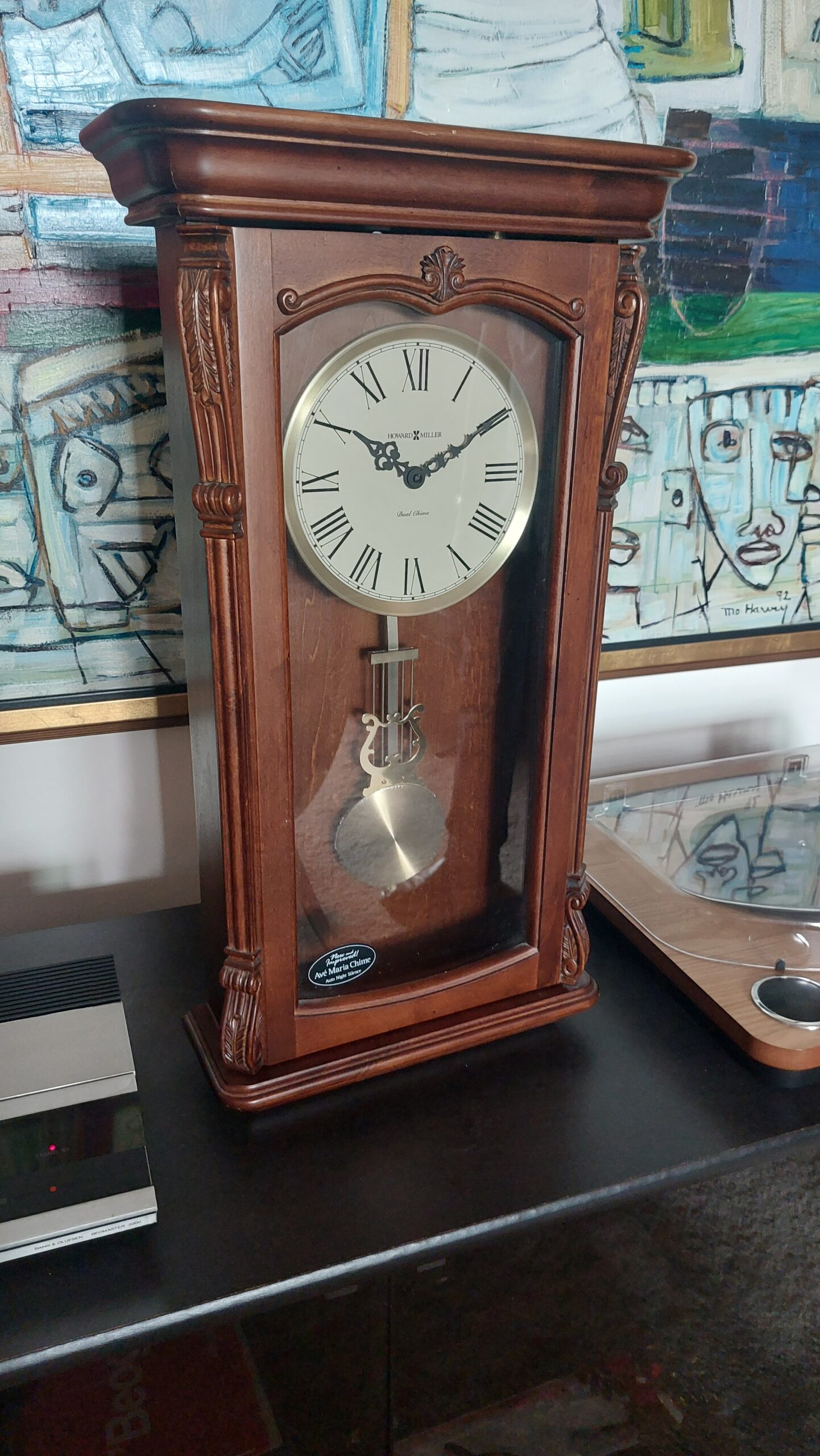 Horloge Murale bois Howard Miller fin 20e-2